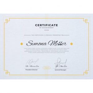 CERTIFICADO PAPEL LINHO Papel Linho Fosco - 130g 297 x 210 mm    