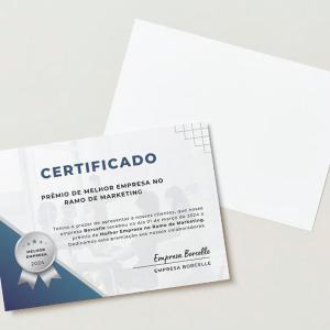 CERTIFICADO PAPEL FOTOGRÁFICO Fotográfico 180g 297 x 210 4x0 (Colorido 1 lado).   