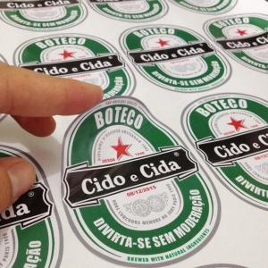 RÓTULOS EM ADESIVO VINIL FORMATO ESPECIAL Vinil Leitoso 280g  4x0 Cor  Corte Especial 